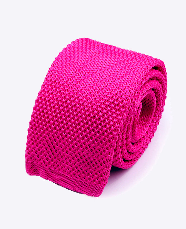 Cravatta Rosa n°1 Uomo in Maglia «Léon»