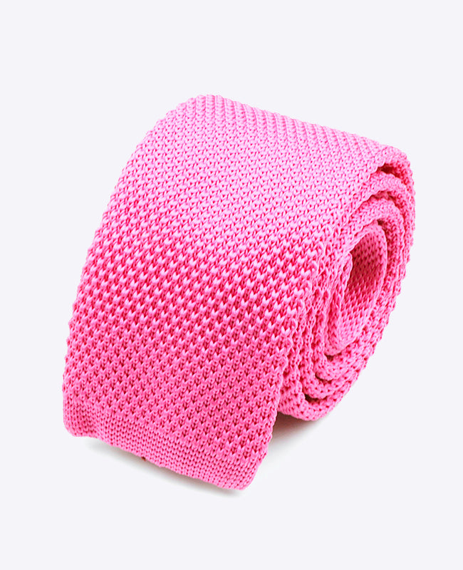 Cravatta Rosa n°2 Uomo in Maglia «Léon»