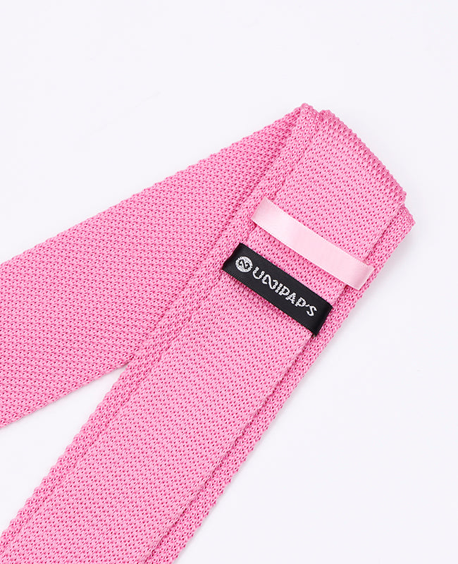Cravatta Rosa n°2 Uomo in Maglia «Léon»