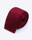 Cravatta Rosso n°1 Uomo in Maglia «Léon»