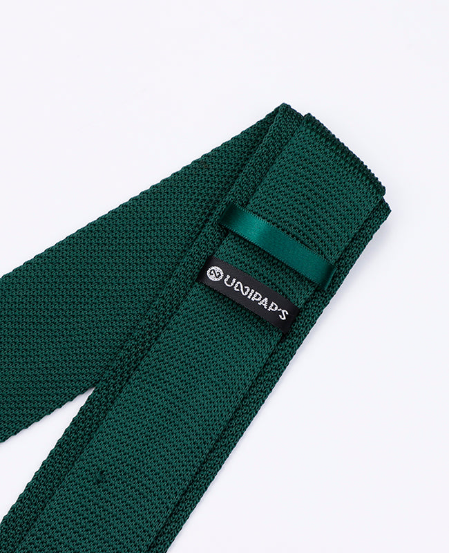 Cravatta Verde n°1 Uomo in Maglia «Léon»