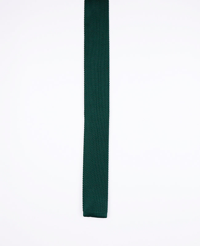 Cravatta Verde n°1 Uomo in Maglia «Léon»