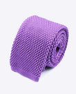 Cravatta Viola Uomo in Maglia «Léon»