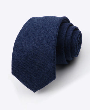 Cravatta Blu n°1 Uomo in Effetto Velluto «Simon»