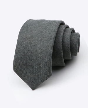 Cravatta Grigio n°2 Uomo in Effetto Velluto «Simon»