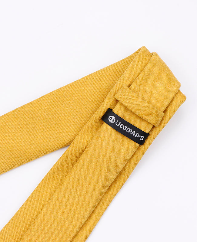 Cravatta Giallo n°2 Uomo in Effetto Velluto | Simon - Unipap's