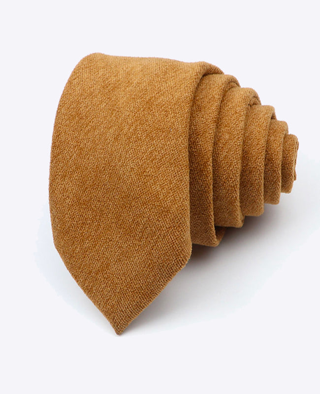 Cravatta Marrone n°1 Uomo in Effetto Velluto «Simon»