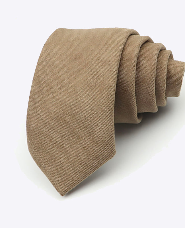 Cravatta Marrone n°3 Uomo in Effetto Velluto | Simon - Unipap's