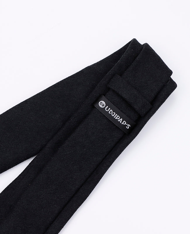 Cravatta Nera Uomo in Effetto Velluto | Simon - Unipap's