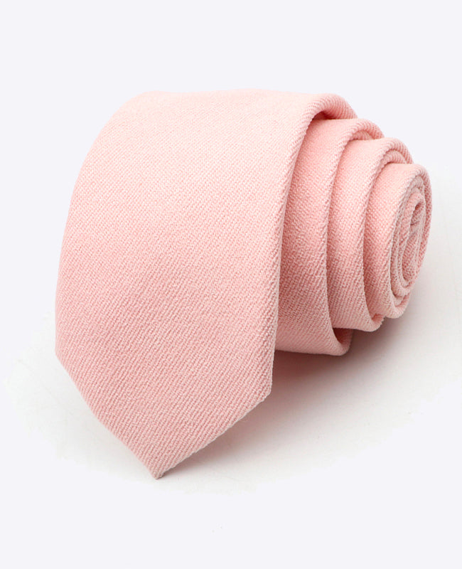 Cravatta Rosa n°1 Uomo in Effetto Velluto «Simon»