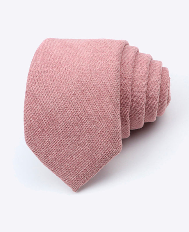 Cravatta Rosa n°2 Uomo in Effetto Velluto «Simon»