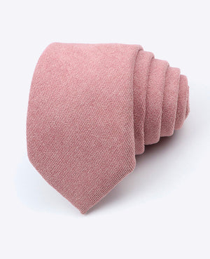 Cravatta Rosa n°2 Uomo in Effetto Velluto «Simon»