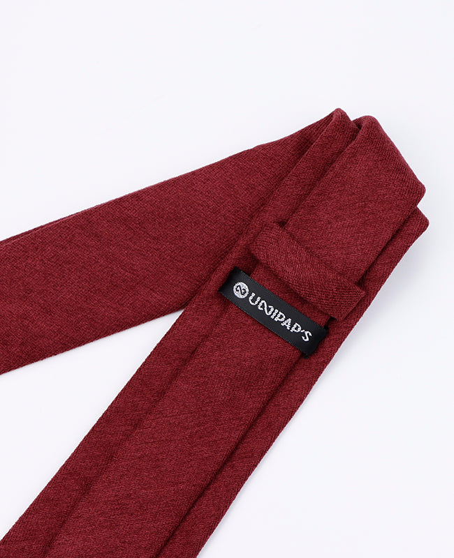 Cravatta Rosso n°1 Uomo in Effetto Velluto «Simon»