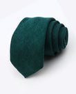 Cravatta Verde n°1 Uomo in Effetto Velluto «Simon»