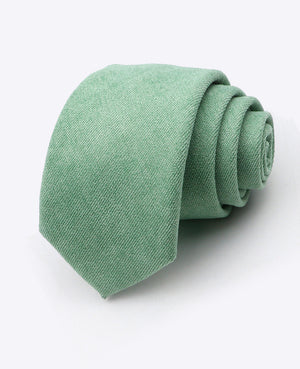 Cravatta Verde n°2 Uomo in Effetto Velluto «Simon»