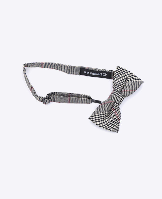 Papillon Tartan Grigio n°3 Bambini in Cotone «Marcel»