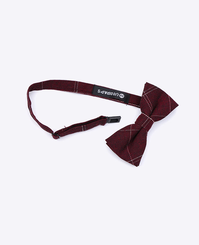 Papillon Tartan Rosso Bambini in Cotone