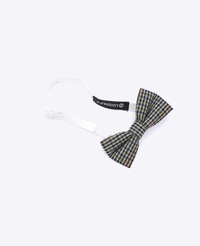 Papillon Tartan Grigio n°9 Bambini in Lana | Nobert - Unipap's