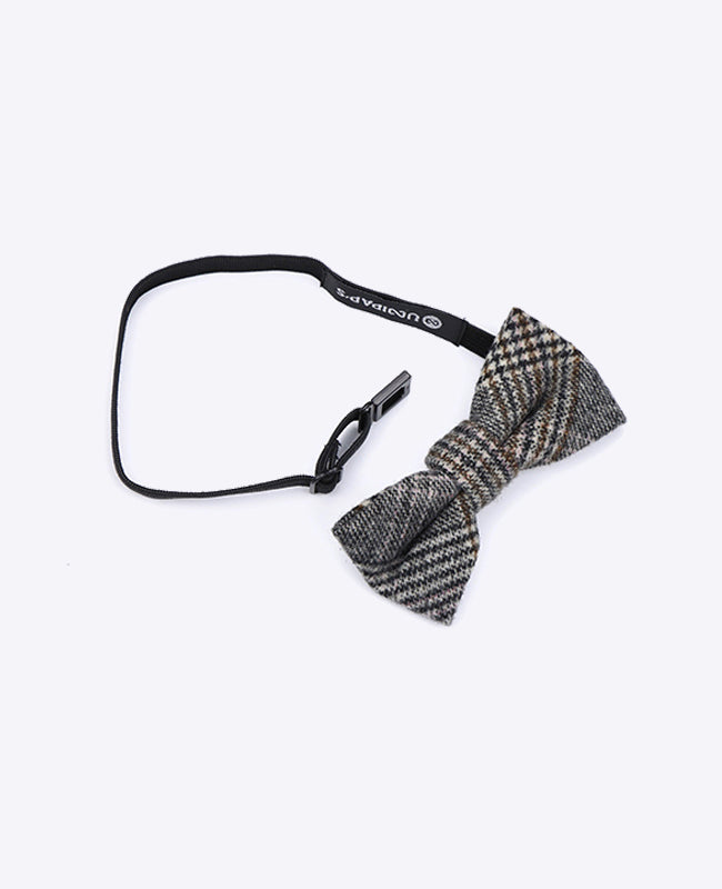 Papillon Tartan Grigio n°7 Bambini in Lana | Norbert - Unipap's