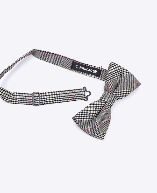 Papillon Tartan Grigio n°3 Uomo in Cotone «Marcel»