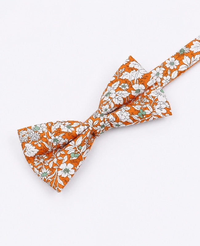 Papillon Liberty Arancione Uomo in Cotone «Clovis»