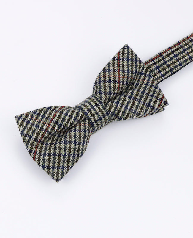 Papillon Tartan Grigio n°9 Uomo in Lana | Nobert - Unipap's