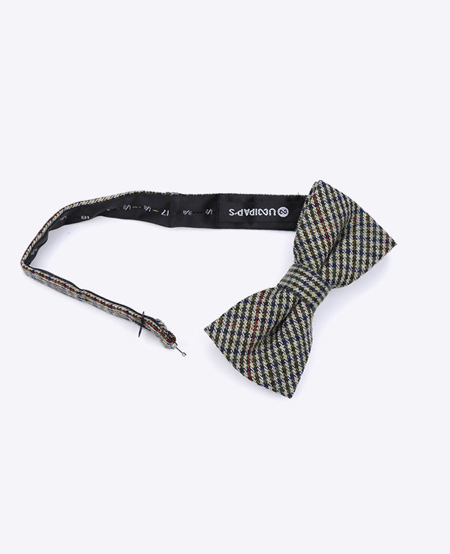 Papillon Tartan Grigio n°9 Uomo in Lana | Nobert - Unipap's