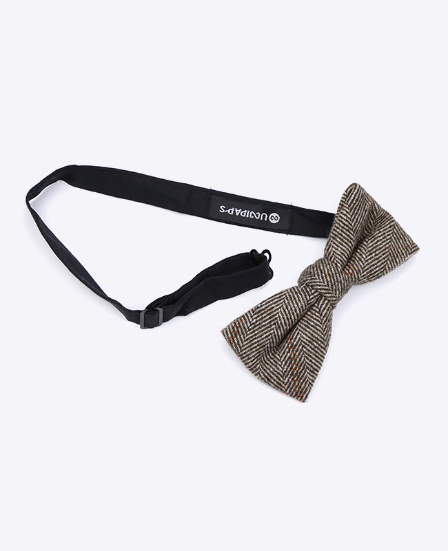 Papillon Tartan Grigio n°3 Uomo in Lana | Norbert - Unipap's