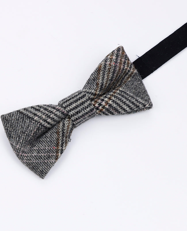 Papillon Tartan Grigio n°7 Uomo in Lana | Norbert - Unipap's