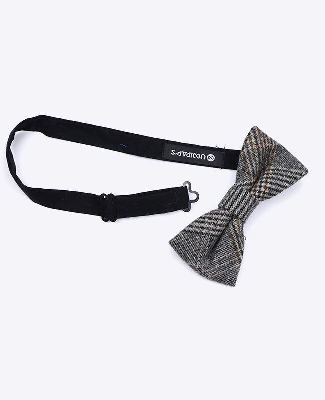 Papillon Tartan Grigio n°7 Uomo in Lana | Norbert - Unipap's