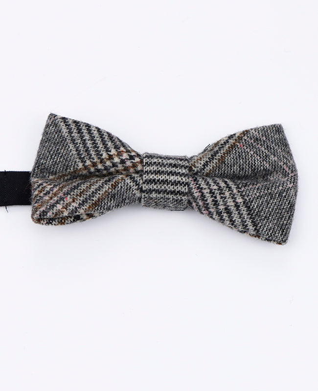 Papillon Tartan Grigio n°7 Uomo in Lana | Norbert - Unipap's