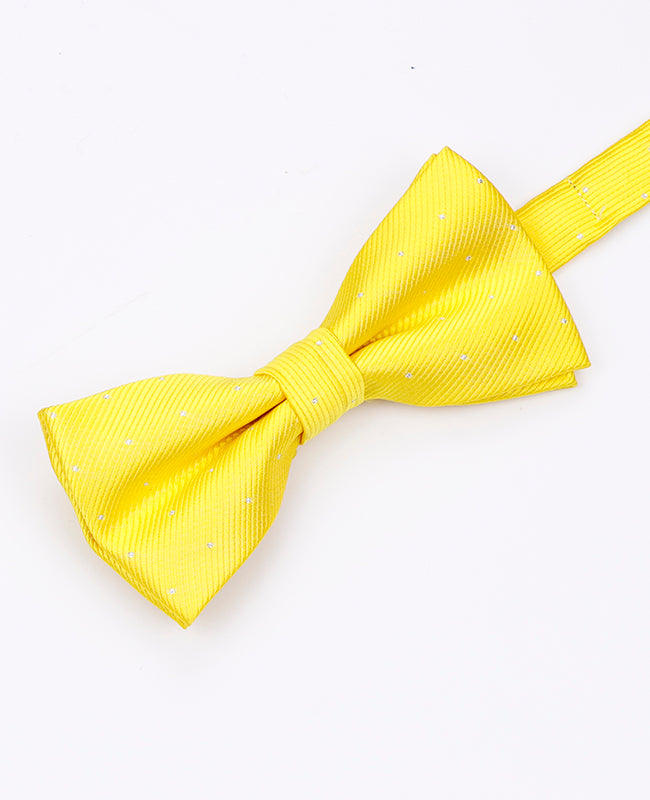 Papillon Giallo n°1 A Pois Uomo in Poliestere | Georges - Unipap's