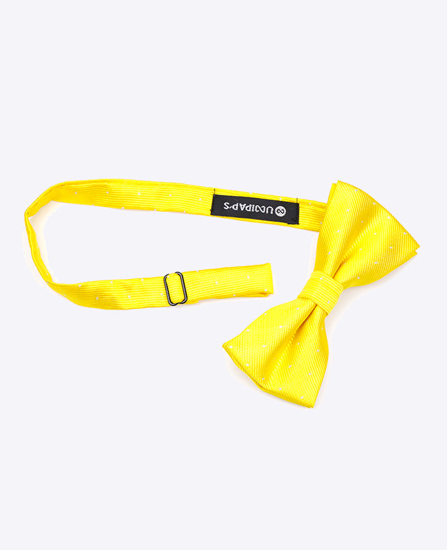 Papillon Giallo n°1 A Pois Uomo in Poliestere | Georges - Unipap's