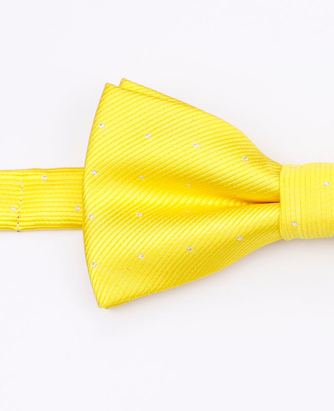Papillon Giallo n°1 A Pois Uomo in Poliestere | Georges - Unipap's
