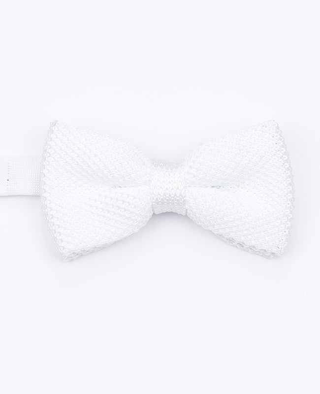 Noeud Papillon Blanc Homme en Tricot «Léon»