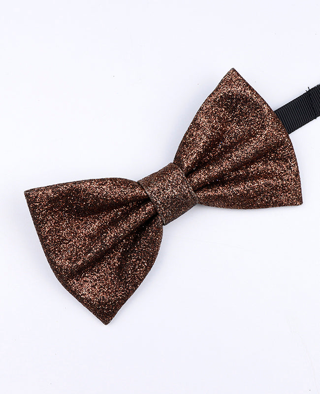 Papillon con Paillettes Marrone Uomo in Poliestere «Olive»