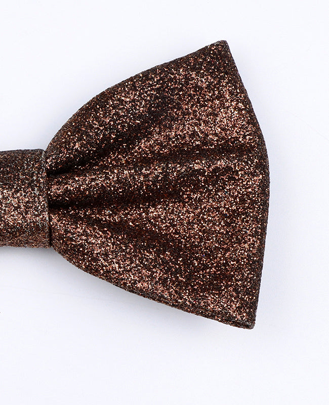 Papillon con Paillettes Marrone Uomo in Poliestere «Olive»