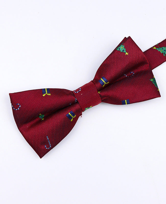Papillon di Natale Rosso n°2 Uomo in Poliestere «Christmas»