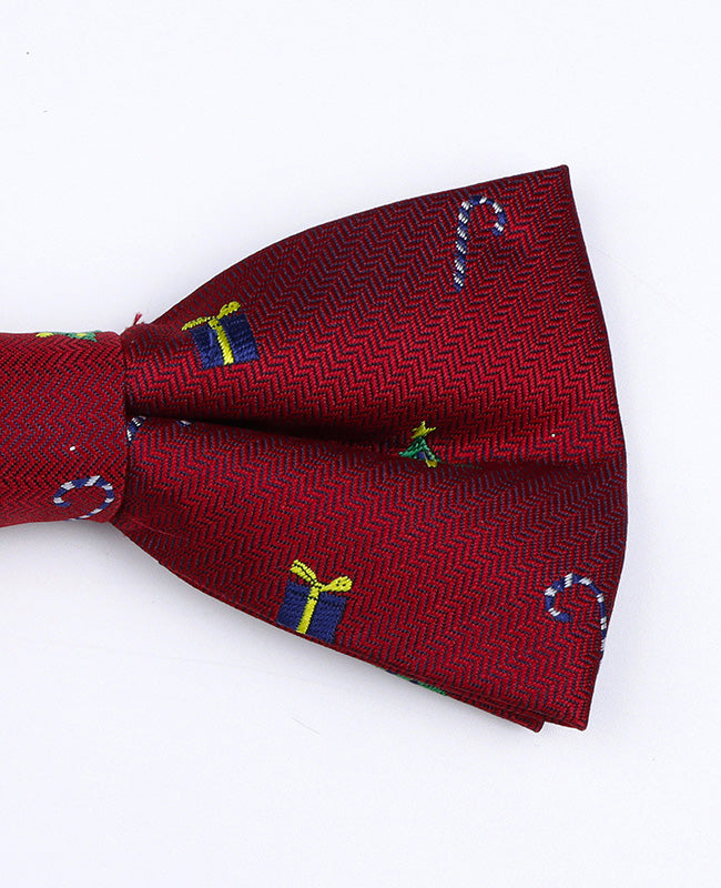 Papillon di Natale Rosso n°2 Uomo in Poliestere «Christmas»