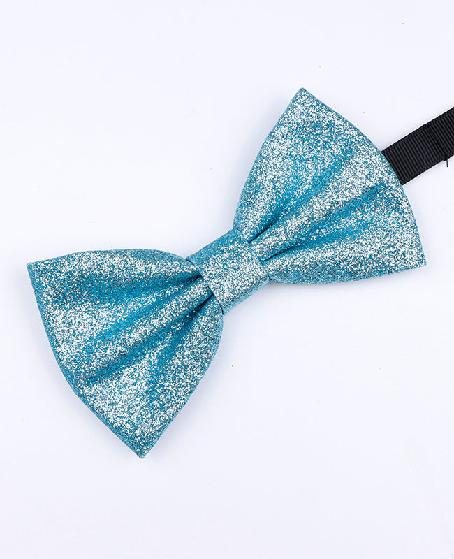 Papillon con Paillette Blu n°3 Uomo in Poliestere «Olive»