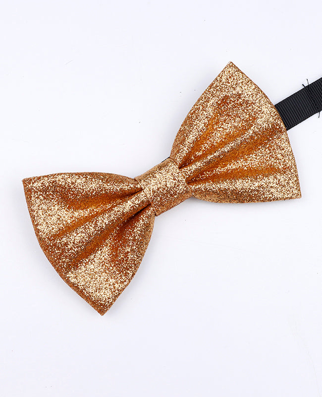 Papillon con Paillette Oro n°2 Uomo in Poliestere «Olive»