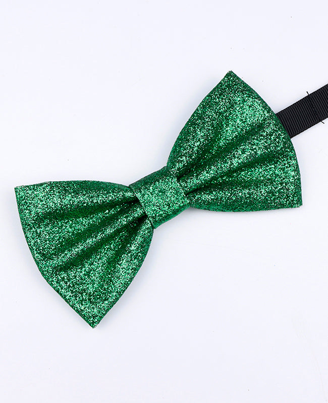 Papillon a Paillette Verde n°1 Uomo in Poliestere «Olive»