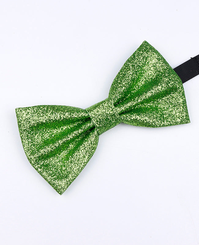 Papillon con Paillette Verde n°2 Uomo in Poliestere «Olive»