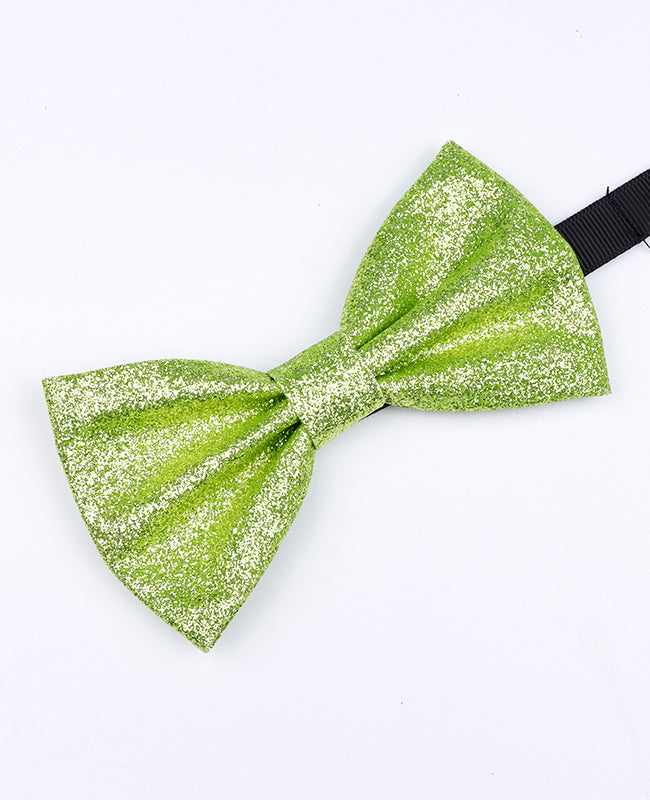 Papillon a Paillette Verde n°3 Uomo in Poliestere «Olive»