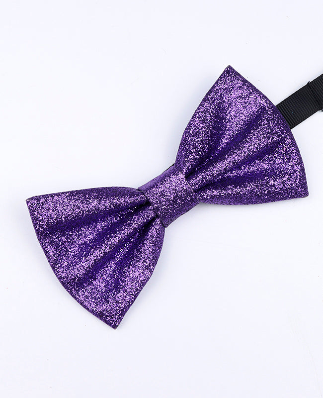 Papillon con Paillette Viola Uomo in Poliestere «Olive»