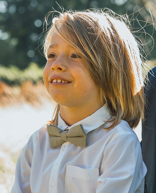 Papillon Beige n°2 Bambini in Lino «Basile»