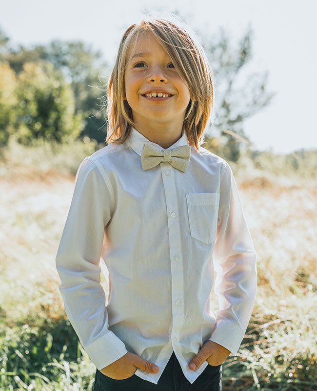 Papillon Bianco n°2 Bambini in Lino «Basile»