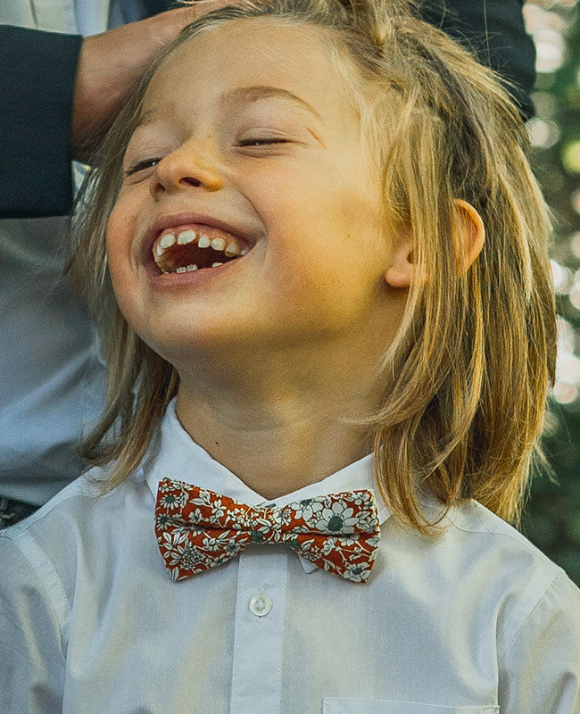 Papillon Liberty Arancione Bambini in Cotone «Clovis»