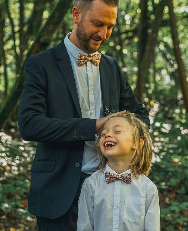 Papillon Liberty Arancione in Cotone «Clovis»