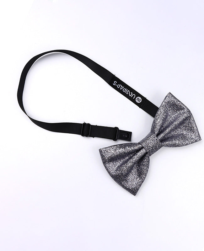 Papillon Con Paillettes Argento n°1 Uomo in Poliestere «Olive»